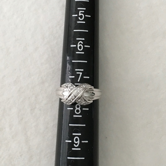 TIFFANY & CO. Vintage Diamond 18K Signature X Crossover Ring Size 7.5 - Picture 5 of 15